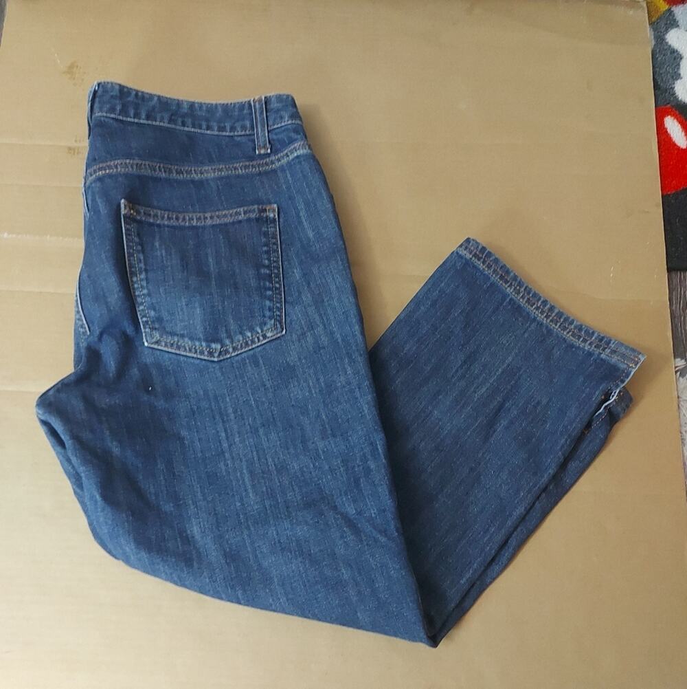 Boden Boyfriend Capri Crop Side Slit Jeans 10R Casual Preppy Classic Bohemian